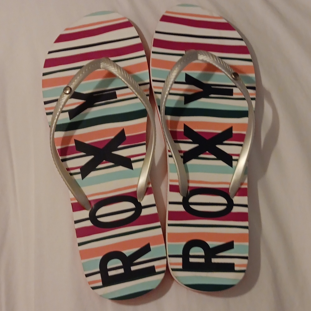 ROXY SILVER MULTICOLOR SANDALS